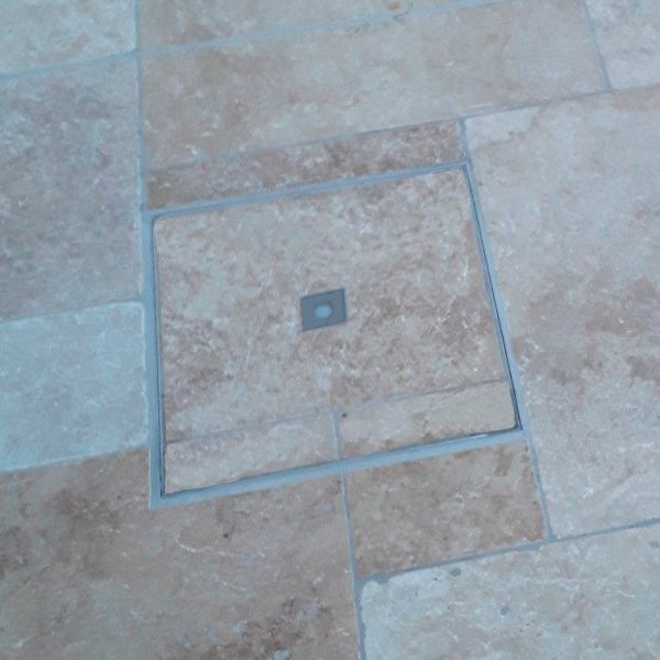 Couvercle regard à carreler acier galvanisé 50x50 - 5 Couvercle regard à carreler acier galvanisé 50x50 - 5