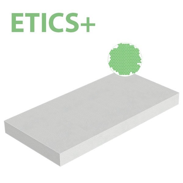 Plaque polystyrène expansé PSE ETICS+ 25kg/m3 1000x500x30 R 0,88 - 1