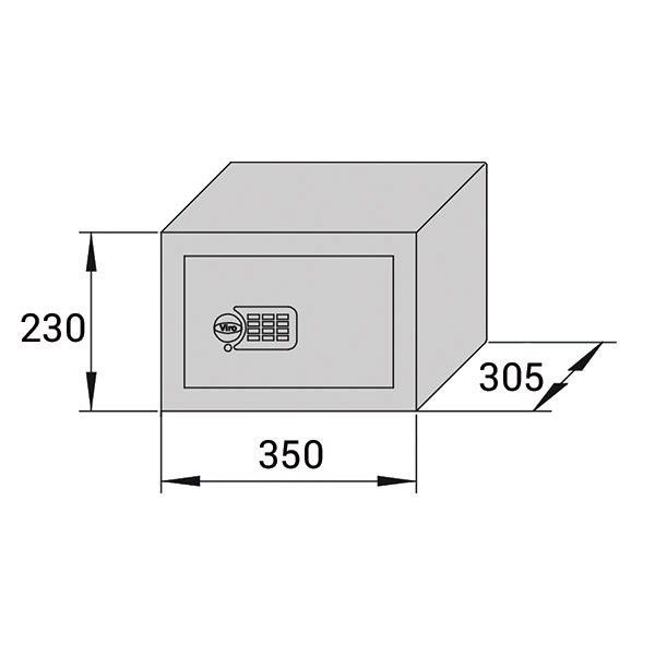 Coffre-fort électronique numérique 230x350x305 VIRO - 4