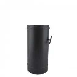 Tuyau à clapet Inox simple paroi noir-anthracite 33 cm - 1
