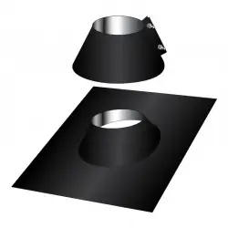 Solin aluminium Inox avec collerette pente 5º/40º noir-anthracite - 1