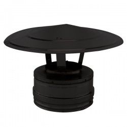 Chapeau chinois Inox double paroi noir-anthracite - 1