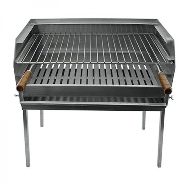 Barbecue grill BLAZE sur pied à charbon Acier Inoxydable 60x40 - 4
