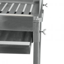 Barbecue grill BLAZE sur pied à charbon Acier Inoxydable 60x40 - 7