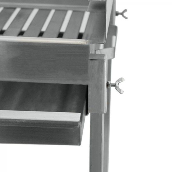 Barbecue grill BLAZE sur pied à charbon Acier Inoxydable 60x40 - 7