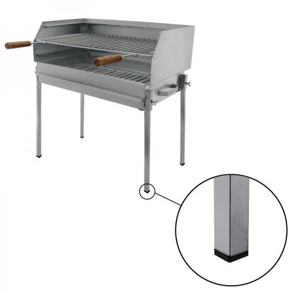Barbecue grill BLAZE sur pied à charbon Acier Inoxydable 60x40 - 5