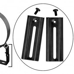 Rallonge pied d'appui de collier réglable 9 a 16 cm Noir / Anthracite - 1