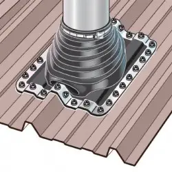 Pipeco Nº6 EPDM membrane étanche sortie toit Ø121 au Ø254 mm - 4