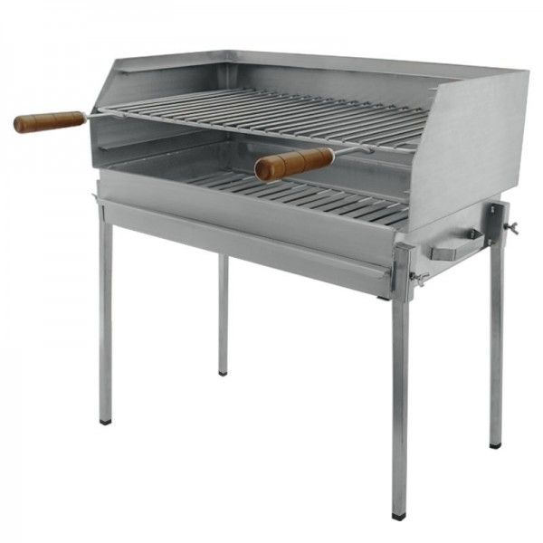 Barbecue grill BLAZE sur pied à charbon Acier Inoxydable 60x40 - 2