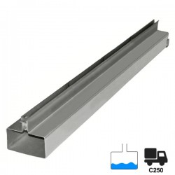 Caniveau à fente galvanisé drainage centré C250 100 x 14,5 cm - 1