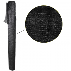 Voile d'ombrage filet noir PEHD 90g 4x50m - 1