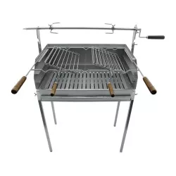 Barbecue à charbon Blaze Inox TourneBroche rotatif 50x40 - 1