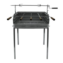 Barbecue à charbon Blaze Inox TourneBroche rotatif 50x40 - 2