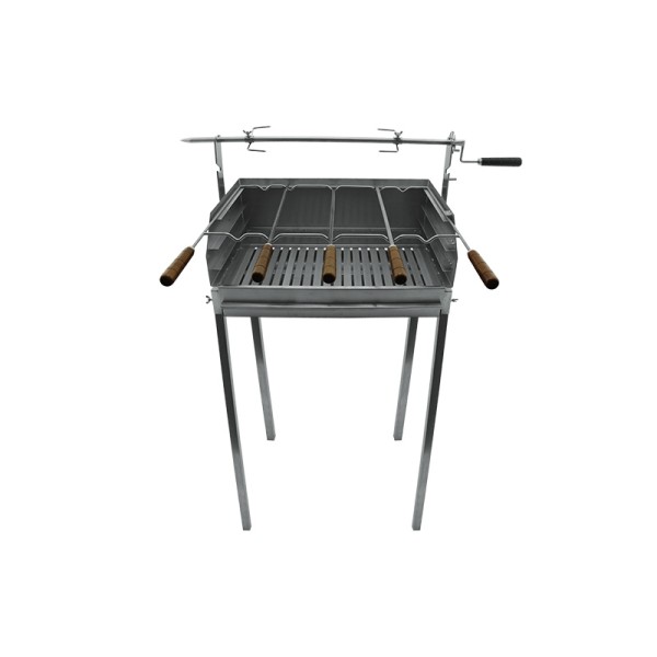 Barbecue à charbon Blaze Inox TourneBroche rotatif 50x40 - 13