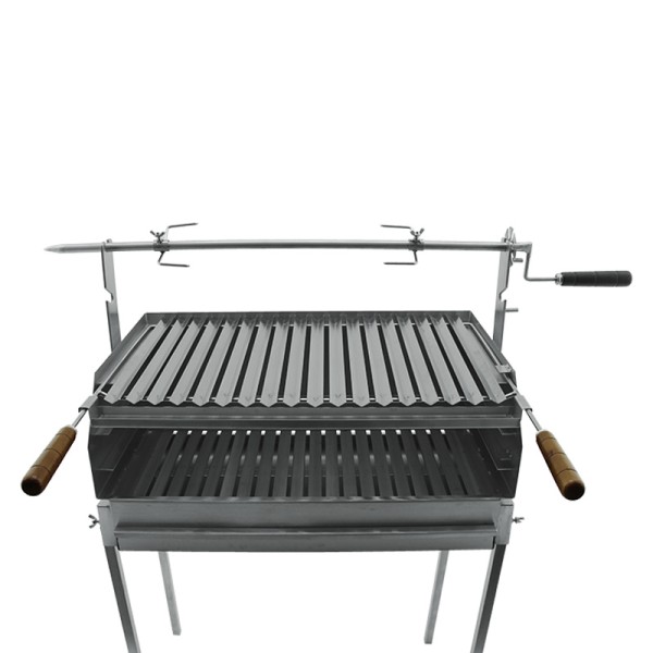 Barbecue à charbon Blaze Inox TourneBroche rotatif 50x40 - 7