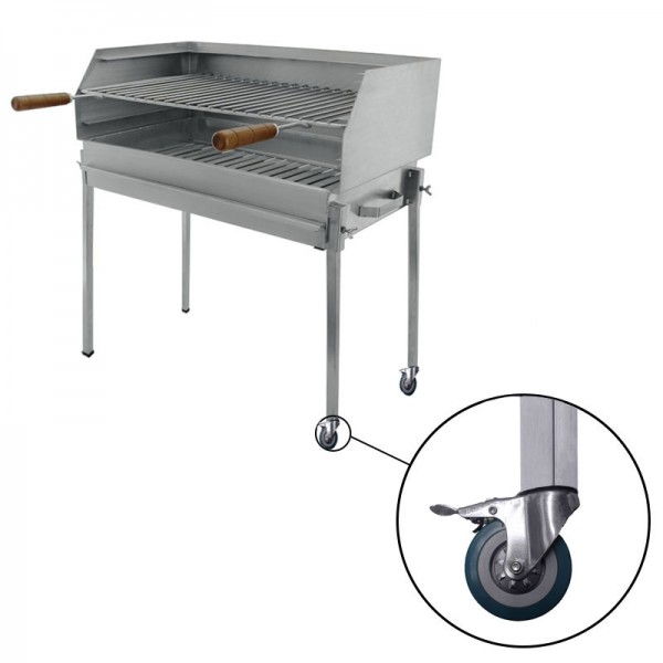 Barbecue grill BLAZE sur pied à charbon Acier Inoxydable 60x40 - 6