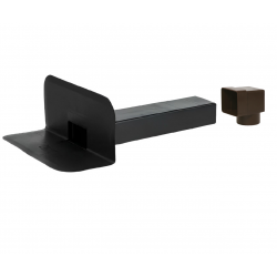 Gargouille horizontale carré trop plein 100x100 mm + adaptateur Ø80 mm - 1
