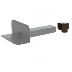 Gargouille horizontale carré trop plein 100x100 mm + adaptateur Ø80 mm - 3