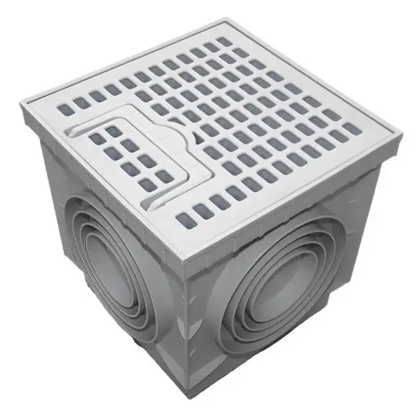 Regard sol en polypropylène PP + grille LUX piéton 40x40 cm - 1 Regard sol en polypropylène PP + grille LUX piéton 40x40 cm - 1