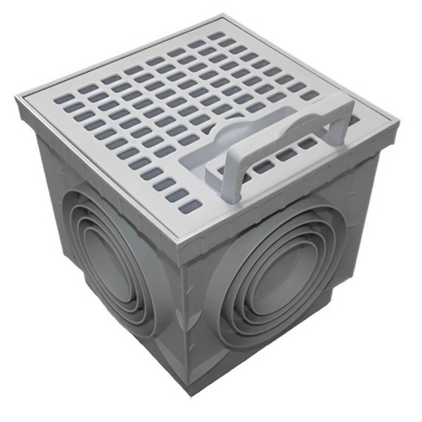 Regard sol en polypropylène PP + grille LUX piéton 30x30 cm - 2 Regard sol en polypropylène PP + grille LUX piéton 30x30 cm - 2