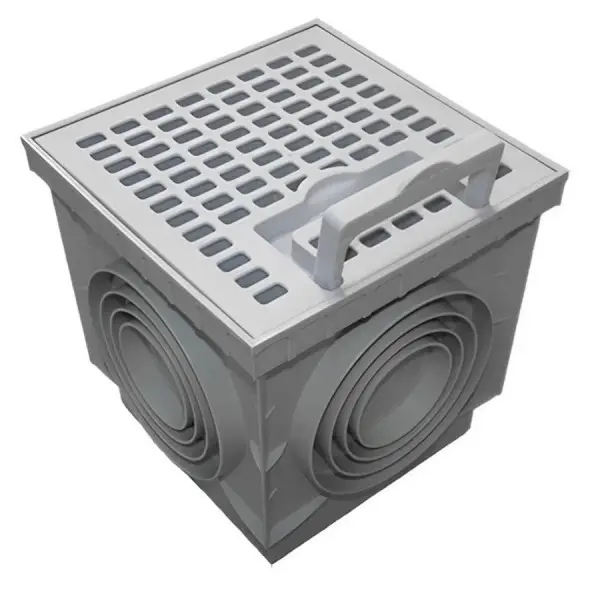 Regard sol en polypropylène PP + grille LUX piéton 30x30 cm - 2 Regard sol en polypropylène PP + grille LUX piéton 30x30 cm - 2