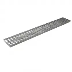 Grille caillebotis pour caniveau acier galvanisé 100x20x2,5 cm - 1