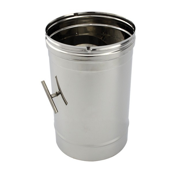 Tubage cheminée inox simple paroi - Tuyau à clapet 50 cm Tubage cheminée inox simple paroi - Tuyau à clapet 50 cm