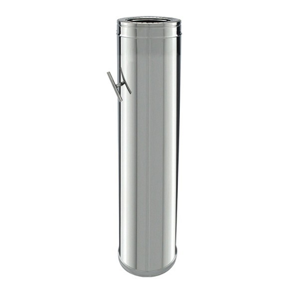 Conduit Inox double paroi isolé - Tuyau 1m Conduit Inox double paroi isolé - Tuyau 1m
