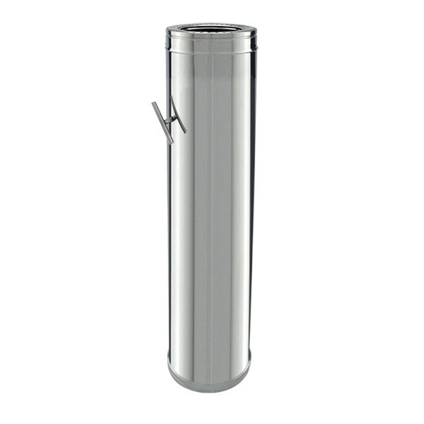 Conduit Inox double paroi isolé Tuyau à clapet 1M - 1